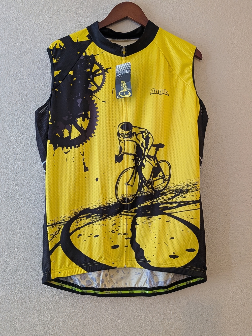 Men's Yellow & Black Cycling Jersey
